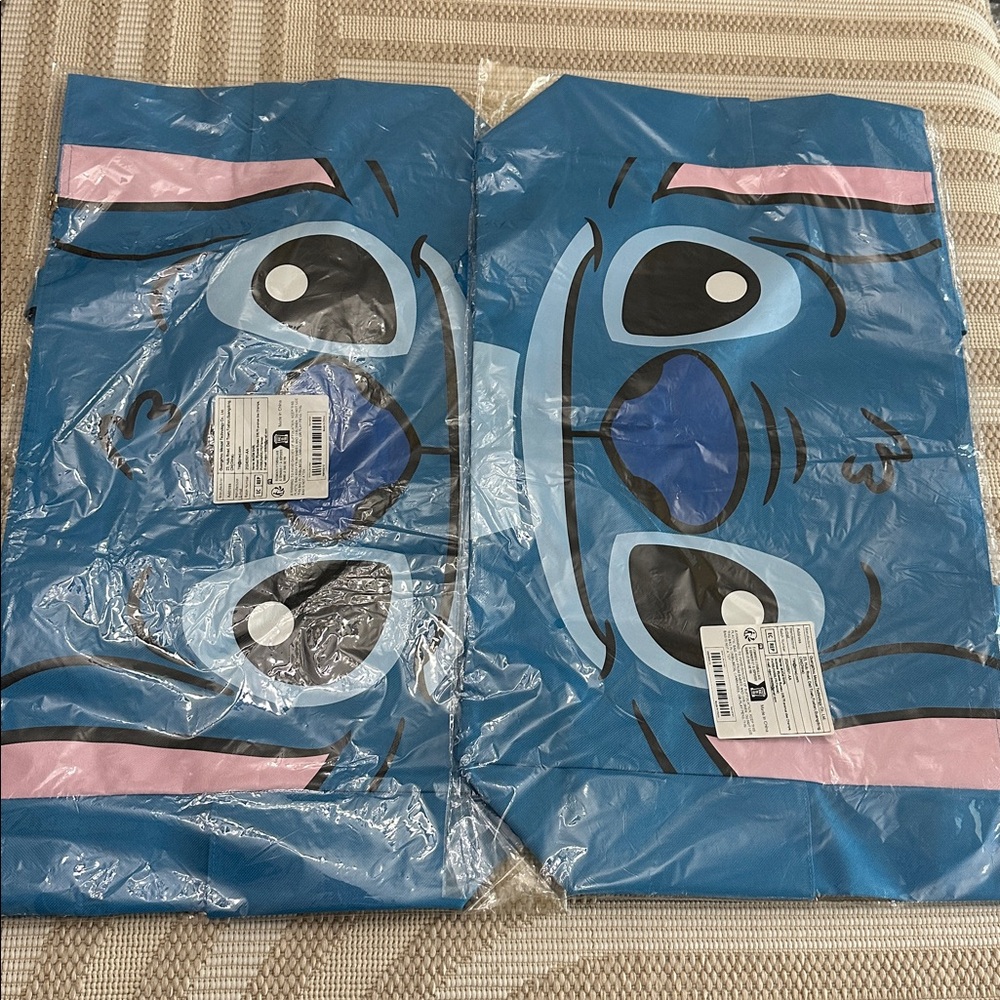 Bundle lot TWO Stitch Canvas Tote Bag - Lightweight & Large Capacity beach